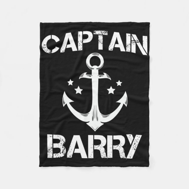 Captain Rry Funny Birthday Personalized Surname Cl Fleece Blanket (Front)