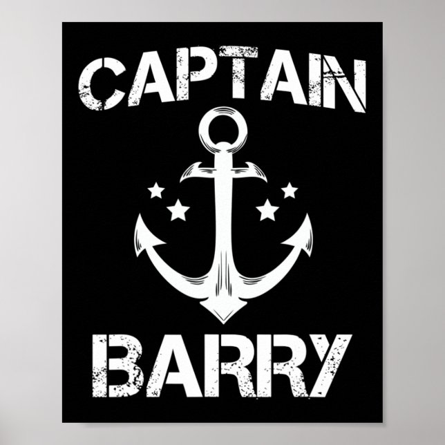 Captain Rry Funny Birthday Personalized Surname Cl Poster (Front)