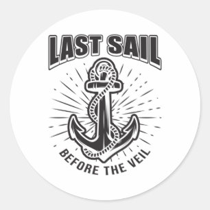 Captain Sail Boat Sailor Sea Sailing Funny Gift Classic Round Sticker