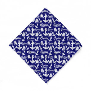 Captain Sailboat Anchor Nautical Design Bandana