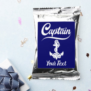 Captain Sailboat Anchor Nautical Design Coffee Drink Mix
