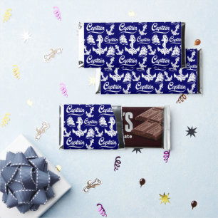 Captain Sailboat Anchor Nautical Design Hershey Bar Favors
