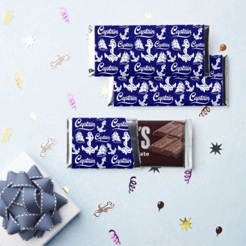 Captain Sailboat Anchor Nautical Design Hershey Bar Favors