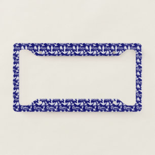 Captain Sailboat Anchor Nautical Design License Plate Frame