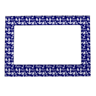 Captain Sailboat Anchor Nautical Design Magnetic Frame