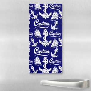 Captain Sailboat Anchor Nautical Design Magnetic Notepad