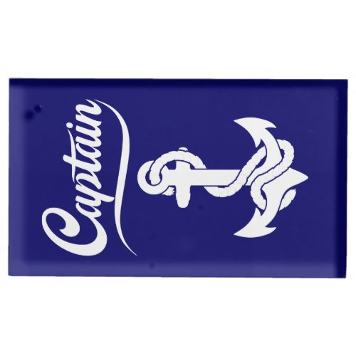 Captain Sailboat Anchor Nautical Design Place Card Holder