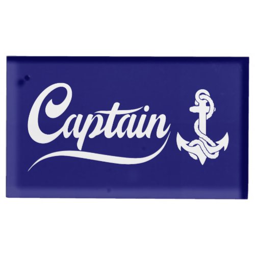 Captain Sailboat Anchor Nautical Design Place Card Holder