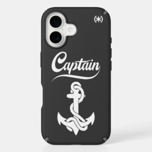 Captain Sailboat Anchor Nautical Design iPhone 16 Case