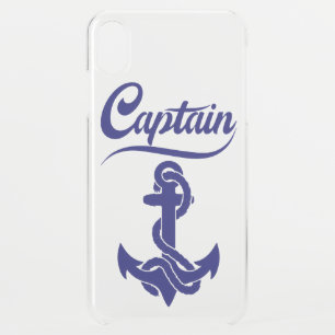 Captain Sailboat Anchor Nautical Design iPhone XS Max Case