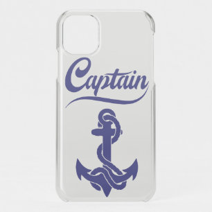 Captain Sailboat Anchor Nautical Design iPhone 11 Case