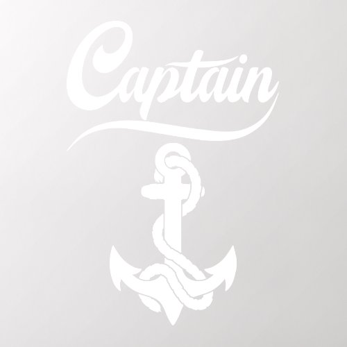 Captain Sailboat Anchor Nautical Design Wall Decal