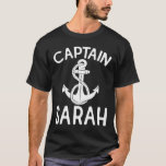 Captain Sarah Anchor Boat Yacht Boating Ship  T-Shirt