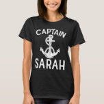 Captain Sarah Anchor Boat Yacht Boating Ship  T-Shirt