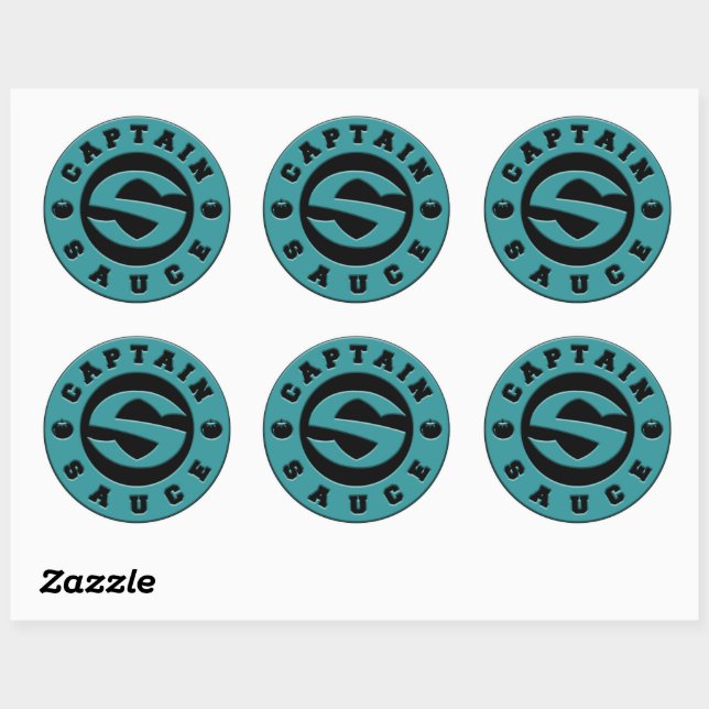 Captain Sauce Logo Classic Round Sticker (Sheet)