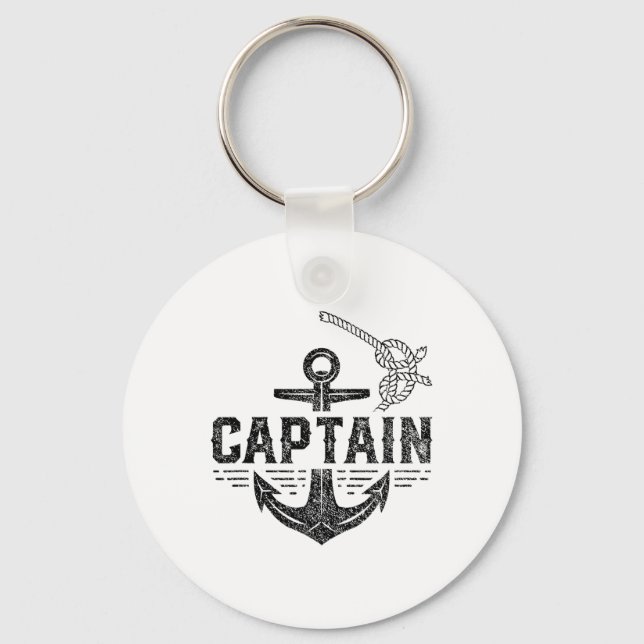 Captain Ship Boat Owner Skipper Lover  Keychain (Front)