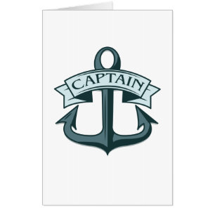 Captain Ships Anchor Card