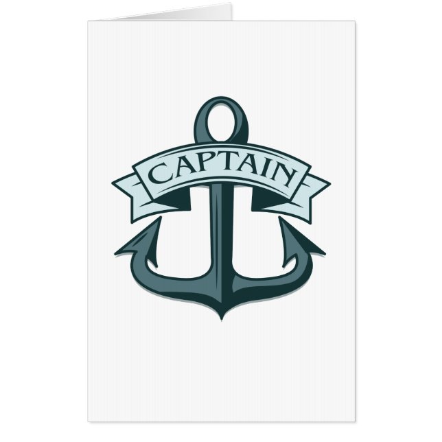 Captain Ships Anchor Card (Front)