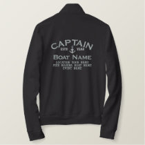 Captain Silver Star Anchor Easily Personalized Embroidered Jacket Captain Silver Star Anchor Easily Personalized Embroidered Jacket