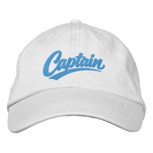 Captain Simple Bold Typography Style Embroidered Baseball Cap