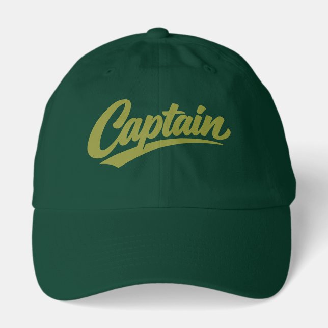 Captain Simple Bold Typography Style Hat (Front)