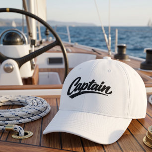 Captain Simple Bold Typography Style Hat