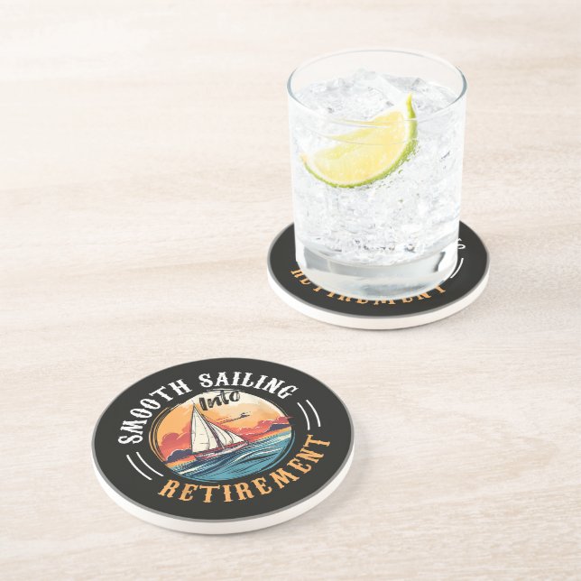 Captain Smooth Sailing into Retirement Coaster (Side)