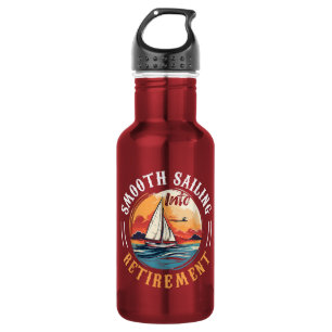 Captain Smooth Sailing into Retirement Stainless Steel Water Bottle
