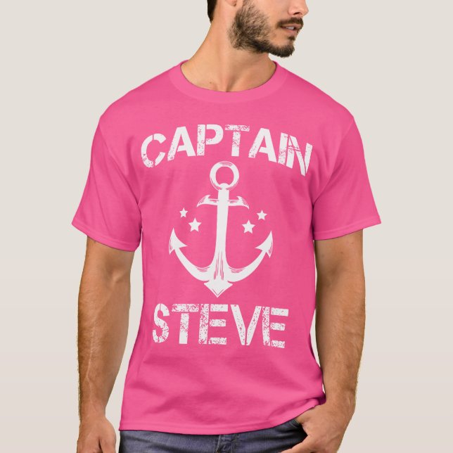 Captain Steve Funny Birthday Personalized Name Boa T-Shirt (Front)