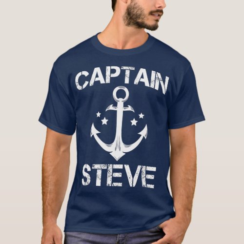 CAPTAIN STEVE Funny Birthday Personalized Name T_Shirt