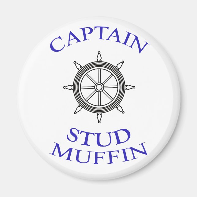 “Captain Stud Muffin” Magnet (Front)