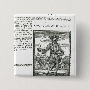 Captain Teach, Alias Black Beard Pinback Button