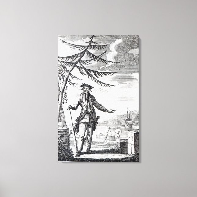 Captain Teach, commonly called Blackbeard Canvas Print (Front)