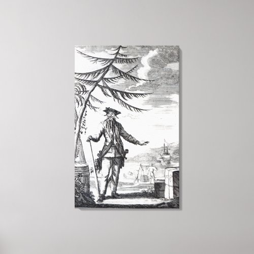 Captain Teach commonly called Blackbeard Canvas Print