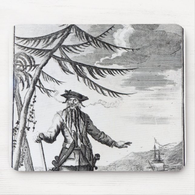 Captain Teach, commonly called Blackbeard Mouse Pad (Front)