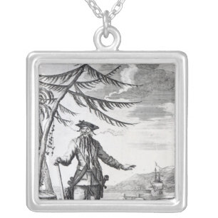 Captain Teach, commonly called Blackbeard Silver Plated Necklace