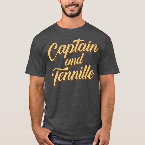 Captain Tennille Retro Design T_Shirt