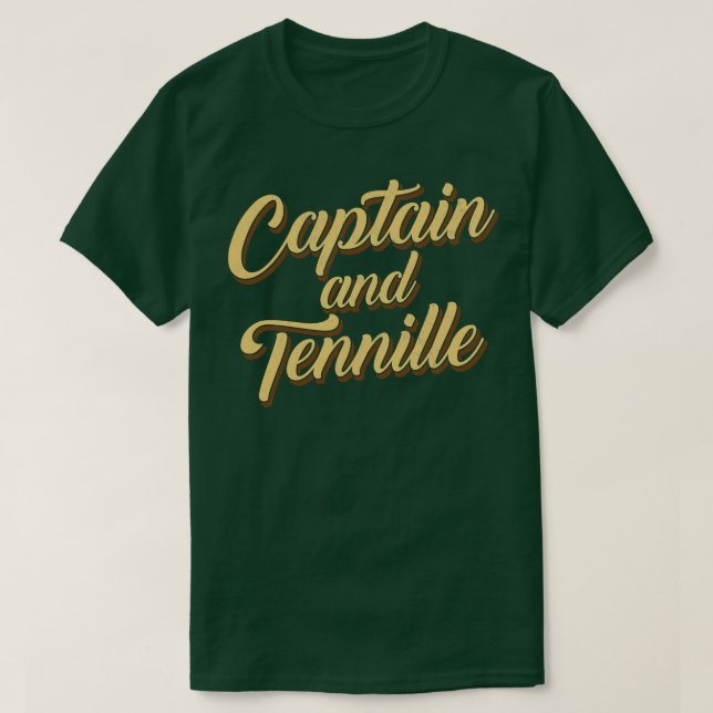 Captain Tennille Retro Design T-Shirt (Design Front)