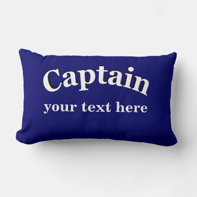 Captain to Personalize Lumbar Pillow (Front)