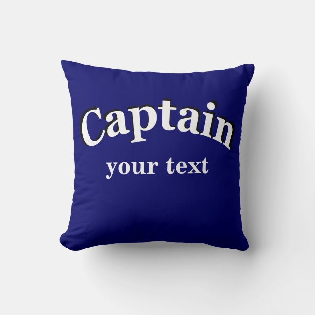 Captain to Personalize Throw Pillow (Front)