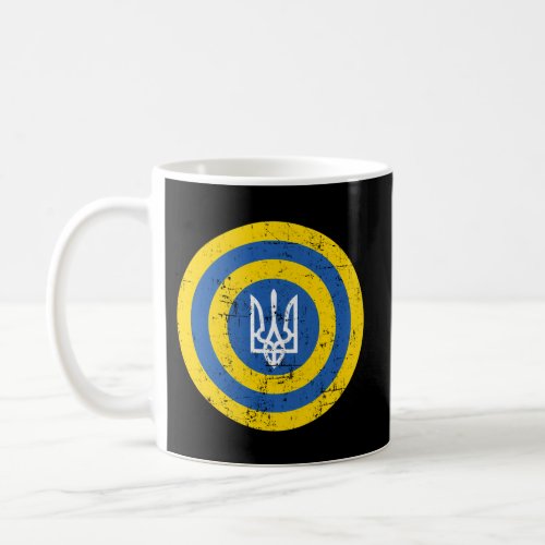 Captain Ukraine Shield Ukrainian Flag Solidarity D Coffee Mug