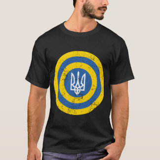 Captain Ukraine Shield Ukrainian Flag Solidarity D T-Shirt