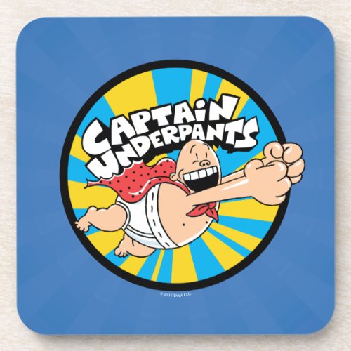 Captain Underpants  Flying Hero Badge Coaster