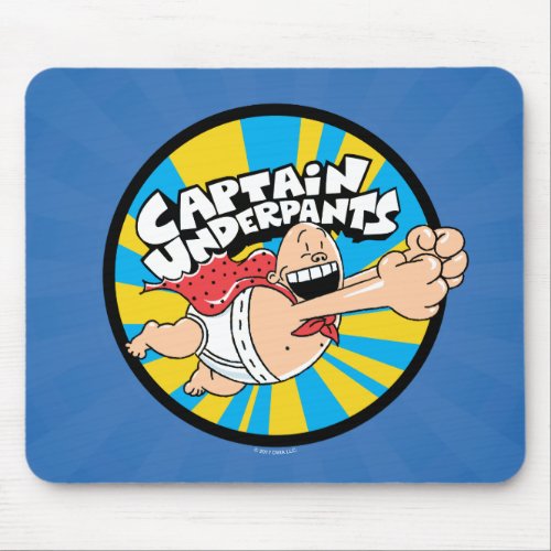Captain Underpants  Flying Hero Badge Mouse Pad