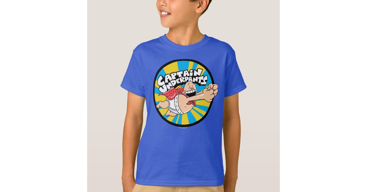 Captain Underpants | Flying Hero Badge T-Shirt | Zazzle