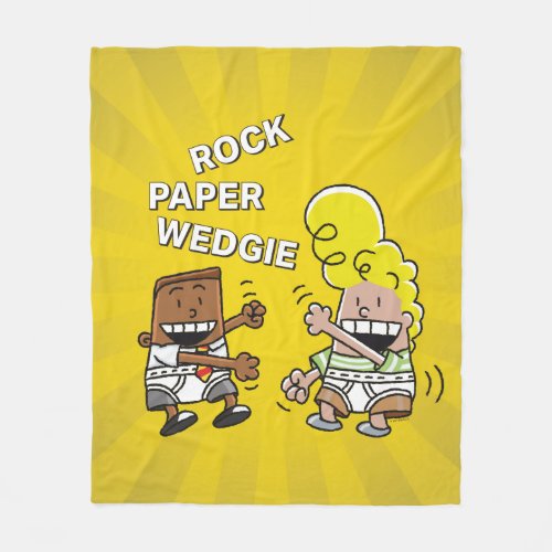 Captain Underpants  Rock Paper Wedgie Fleece Blanket