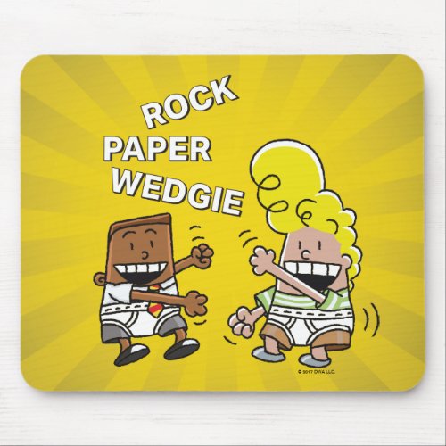 Captain Underpants  Rock Paper Wedgie Mouse Pad