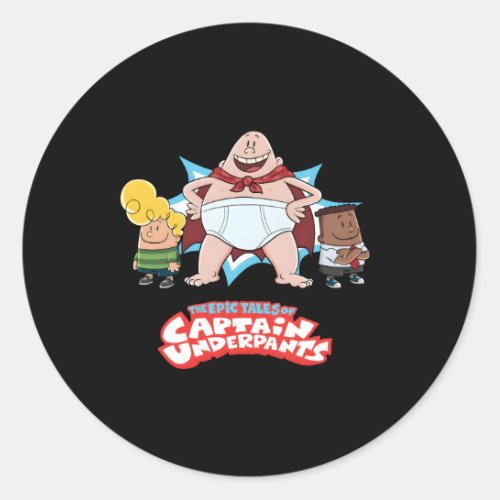 Captain Underpants The First Epic Movie Captain Po Classic Round Sticker