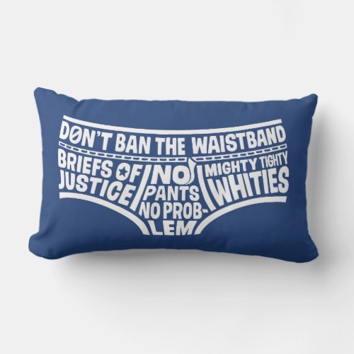 Captain Underpants  Typography Tighty Whities Lumbar Pillow