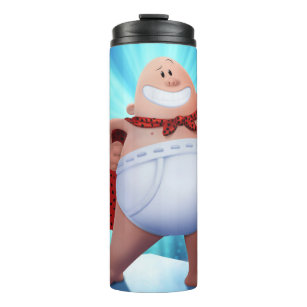Captain Underpants   Waistband Warrior On Roof Thermal Tumbler